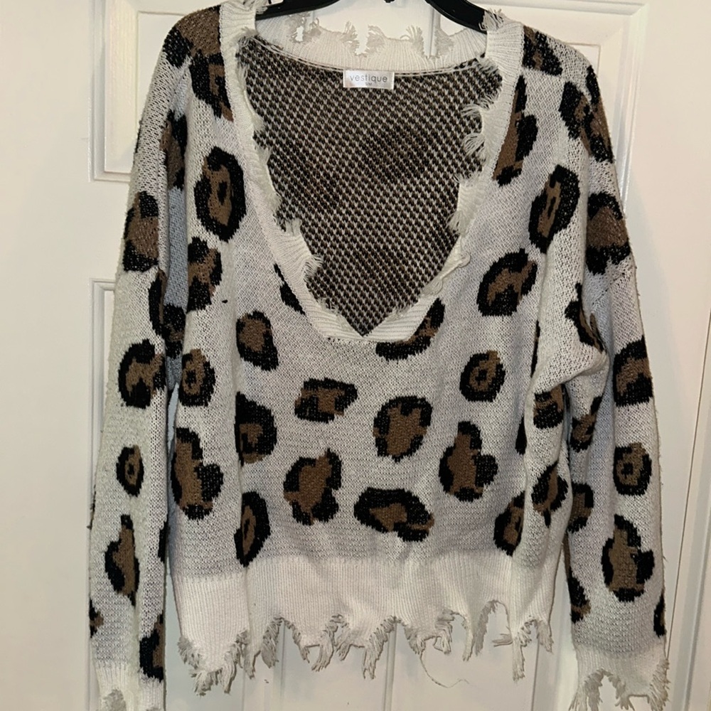 Leopard print sweater